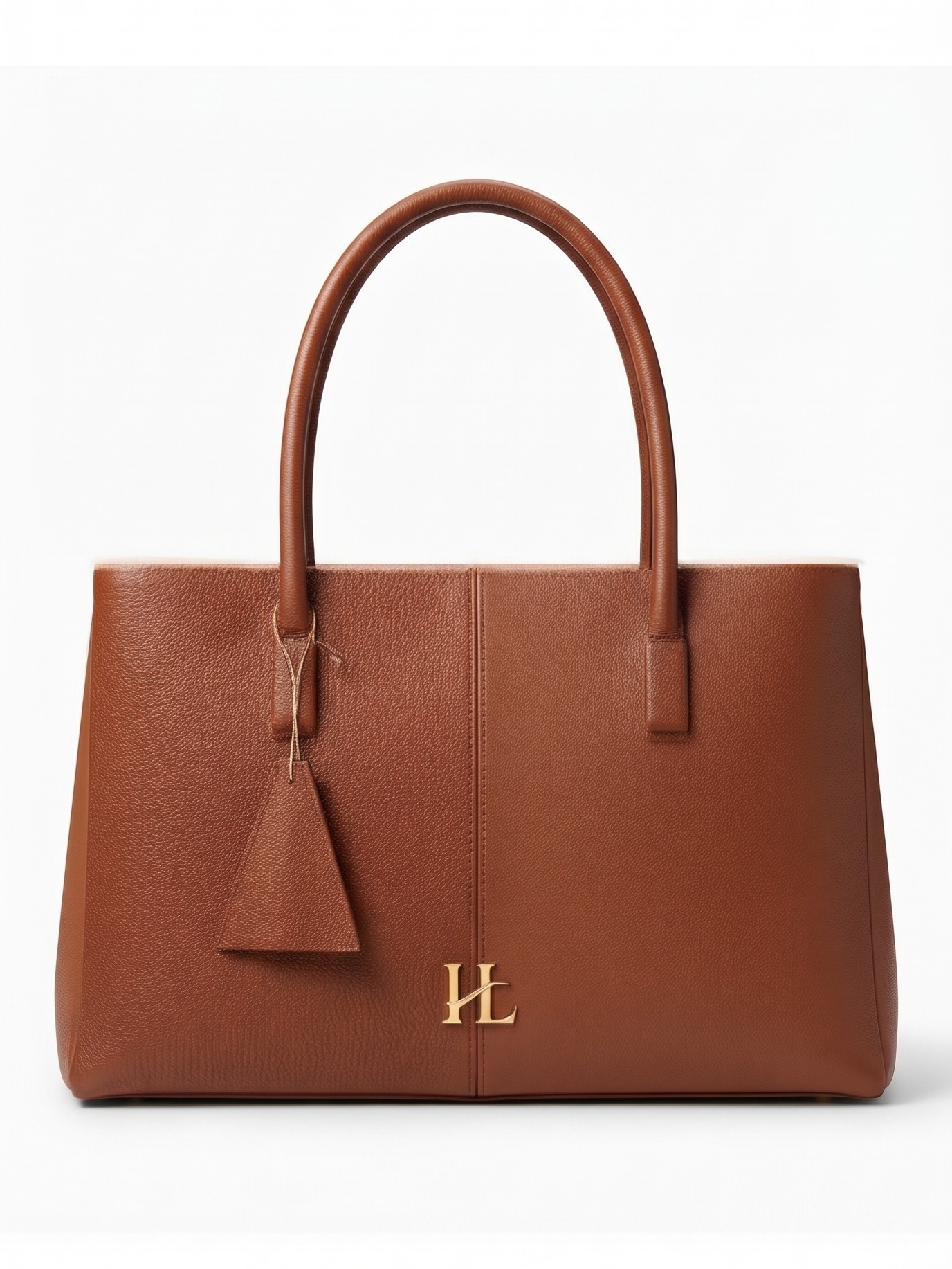 Classic Tan Leather Tote Bag